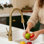 Pull Down Touchless Single Handle Kitchen Faucet with Deck Plate