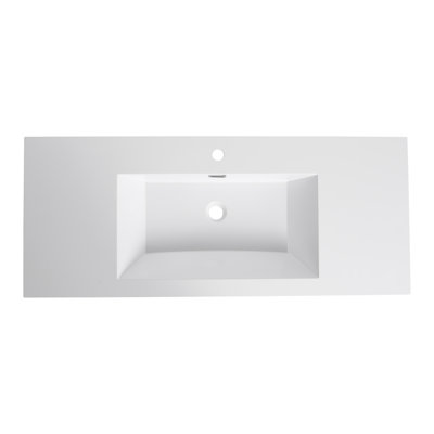 Comptoir de meuble-lavabo en résine 48 po avec lavabo intégré