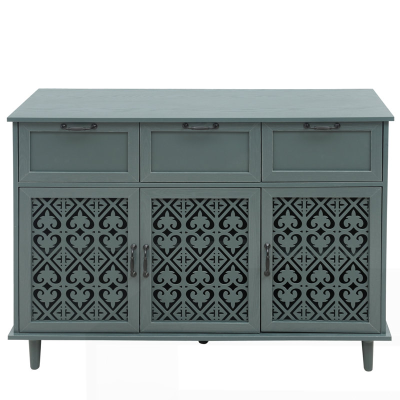 Armoire 2 portes et 3 tiroirs, Vert foncé