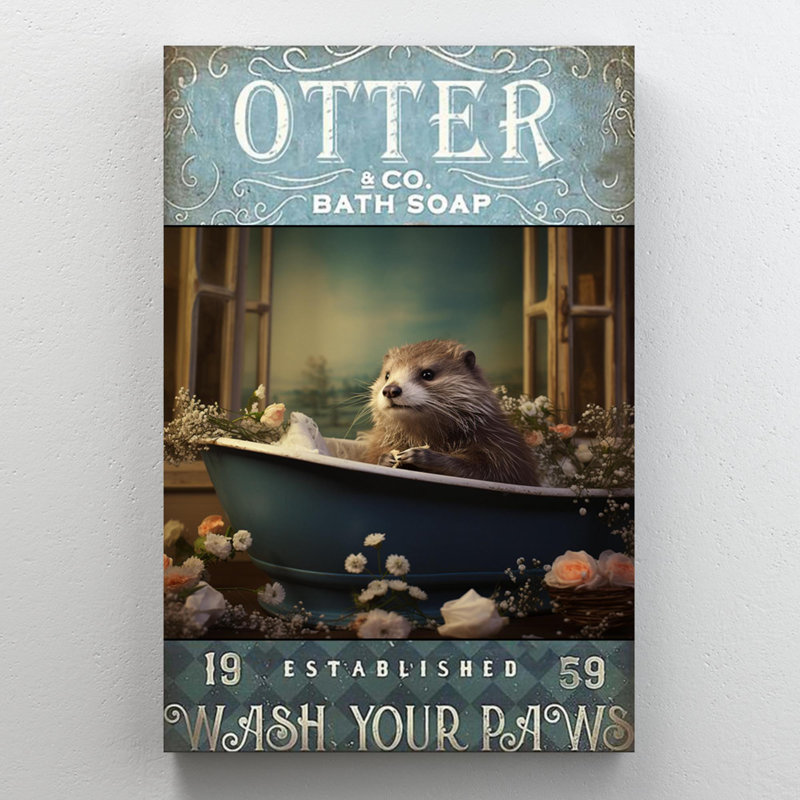 " Otter Bath Soap 1 ", 14" H x 11" W x 1.25" D