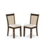 Ensemble de salle à manger 5 pièces pour petits espaces composé d'une table de salle à manger moderne carrée et de 4 chaises Parson, noyer antique-1881071434