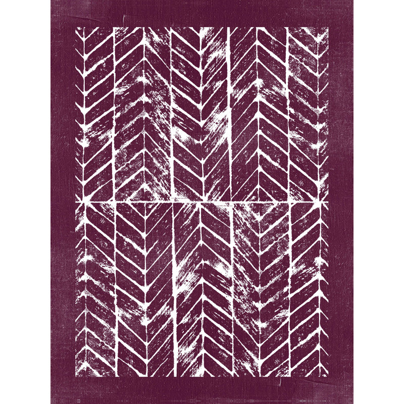" Maroon Chevron Pattern ", 32" H x 24" W