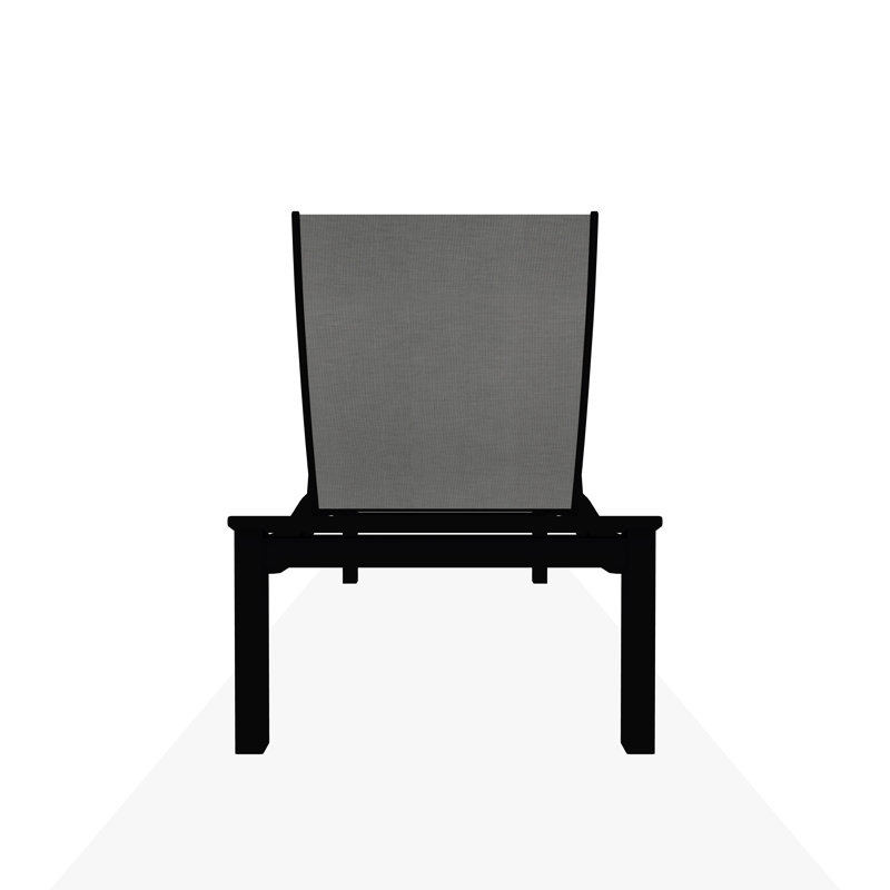 Bazza Outdoor Chaise Lounge, Alloy Sunbrella®, Black