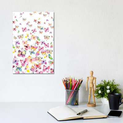 Watercolour Beautiful Butterflies - Wrapped Canvas Art Prints - Wrapped Canvas Gallery-Wrapped Canvas Giclée