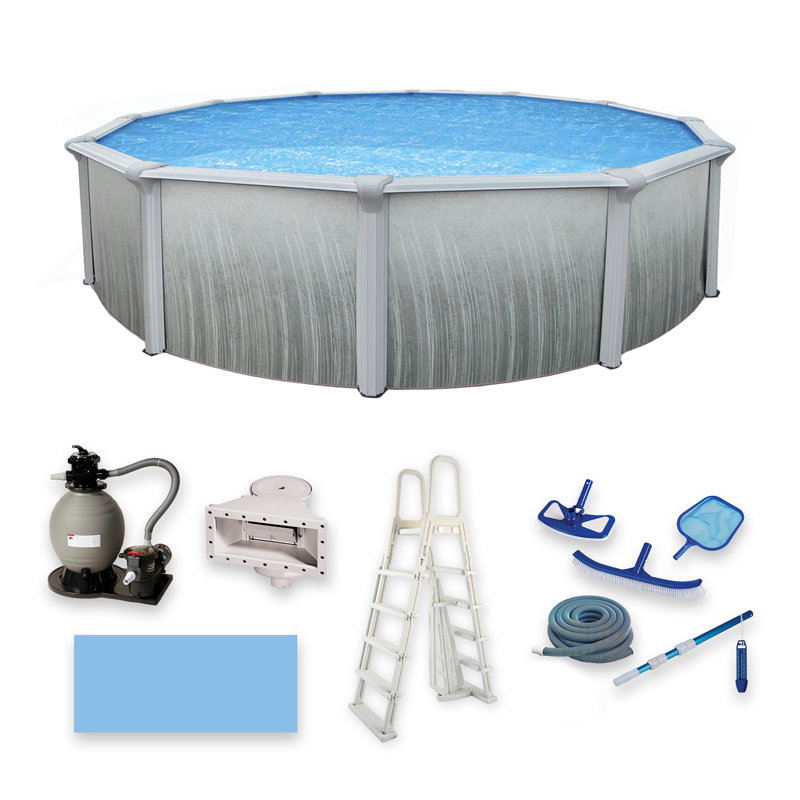 Piscine hors-terre ronde de 18 pi et 52 po Blue Wave Martinique, H 52 po x l 216 po x 216 po
