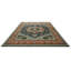Tapis bleu en laine noué à la main 12 pi 3 po x 15 pi 2 po