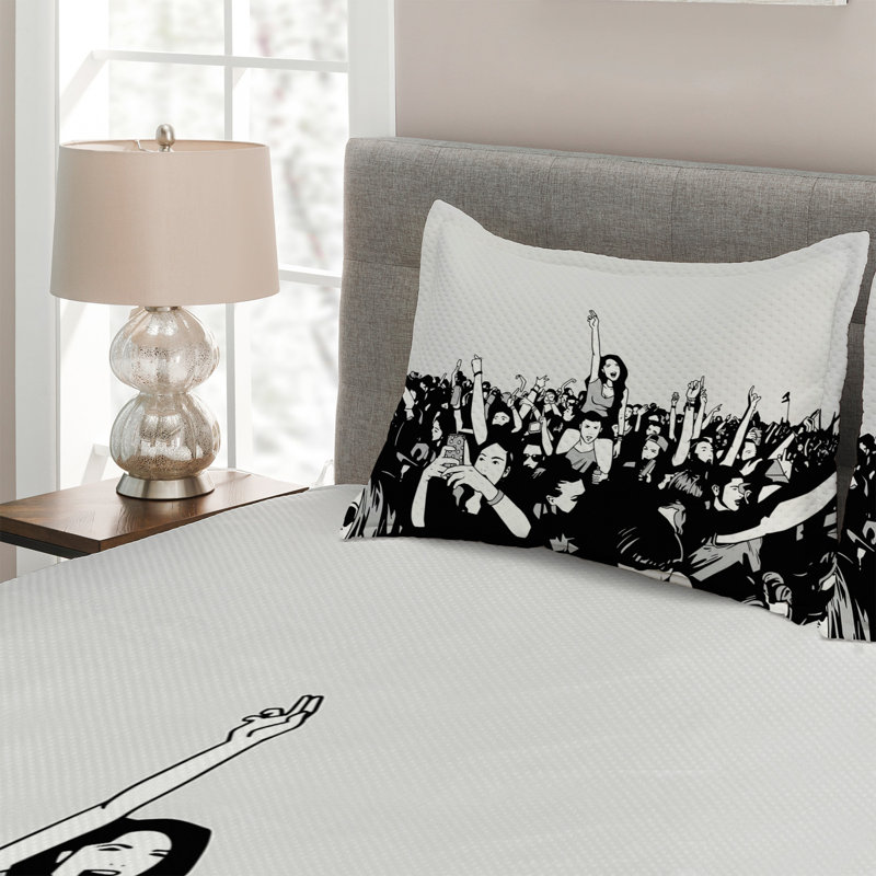 Modern & Contemporary Polyester Coverlet, Queen Bedspread + 2 Shams