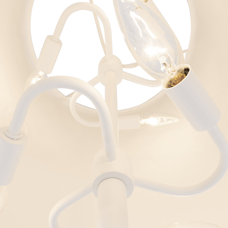 Lampe sur pied 6 lumières Giustino - Blanc mat, Blanc