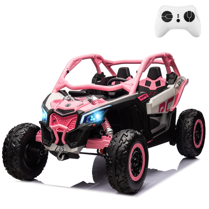 UTV 2 places électrique pour enfants certifié CAN-AM, Rose