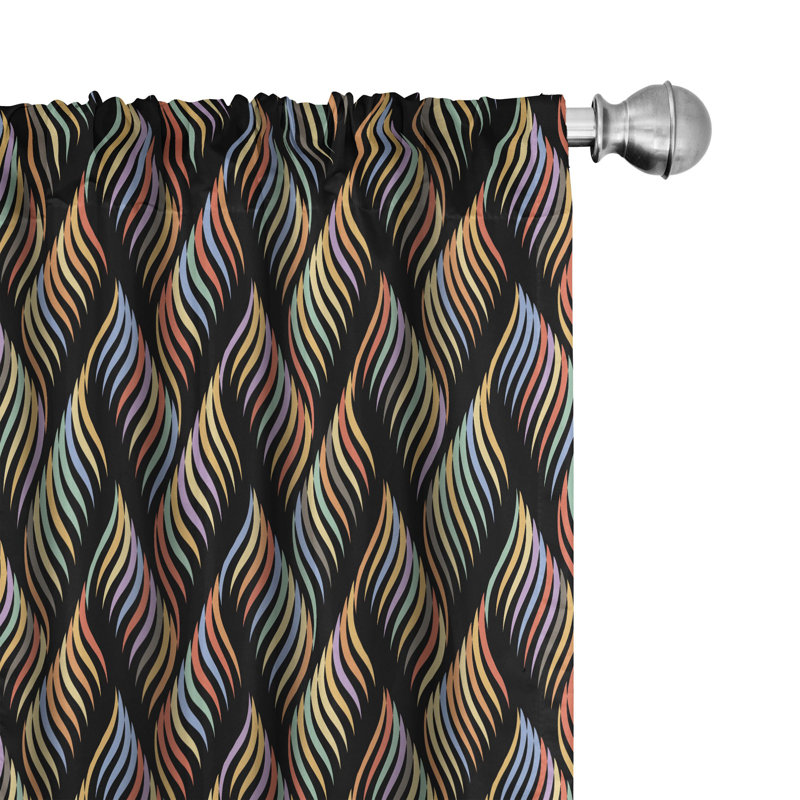 Panneaux de rideaux semi-transparents avec passe-tringle, 28 po x 63 po
