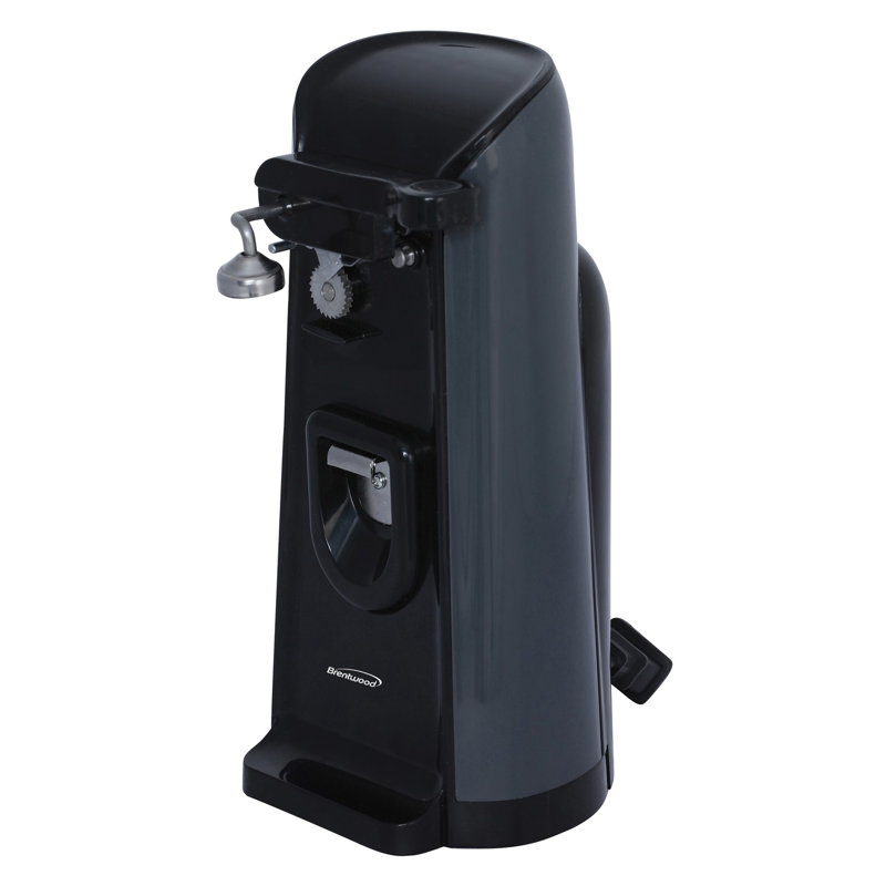 Brentwood Tall Black Electric Can Opener with Knife Sharpener