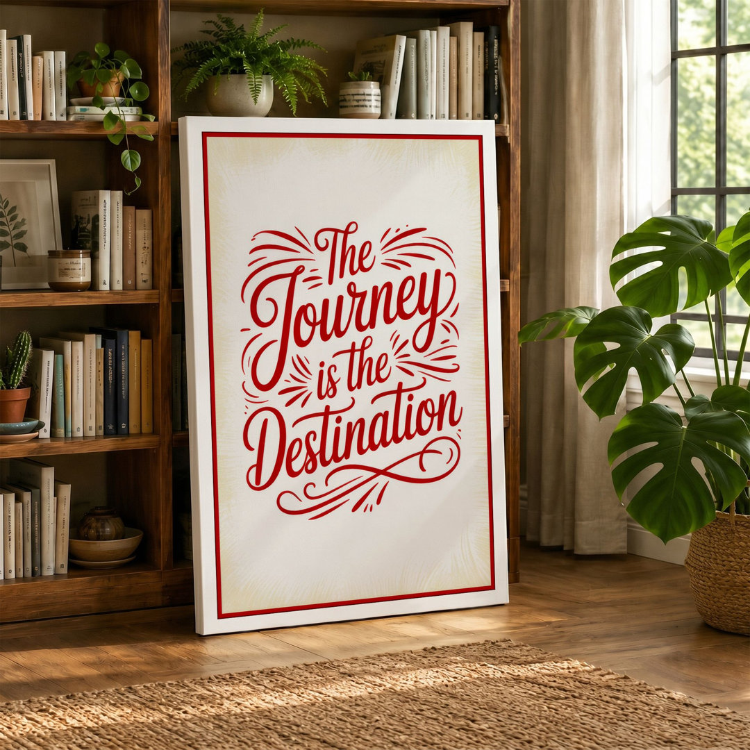 The Journey is the Destination Vintage - Wrapped Canvas