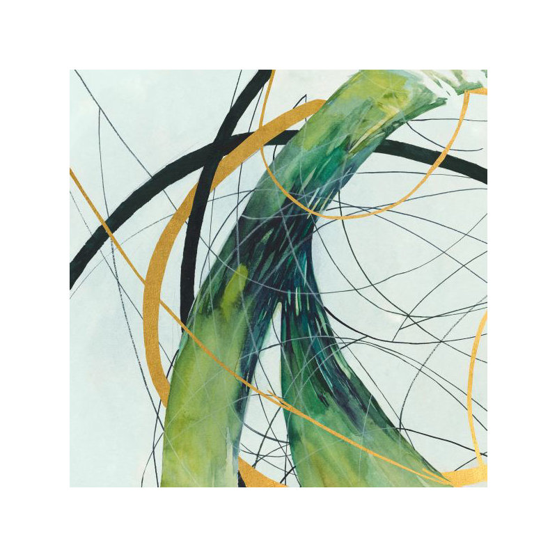 «Sea Voyage II» par Sara Brown - reproduction imprimée, Couche de verre, H 30 po x l 30 po x P 1,5 po