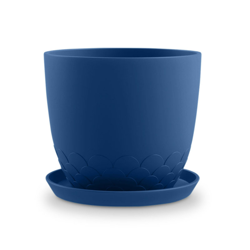 Emaly Pot Planter, Blue, 16 cm H x 15.1 cm W x 15.1 cm D