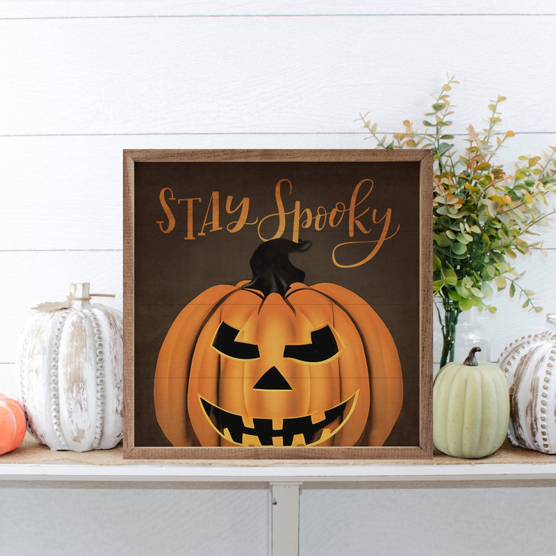 Stay Spooky - citrouille rétro, L 4 po x H 4 po