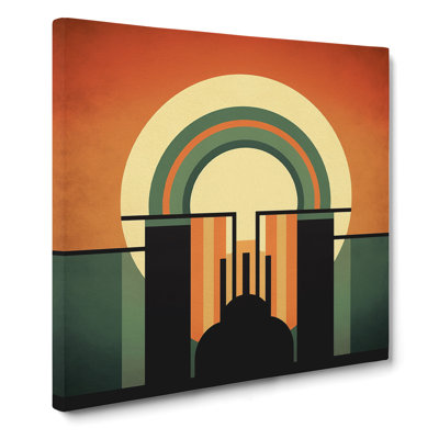 Art Deco Sunset Minimalism No.2 - Print