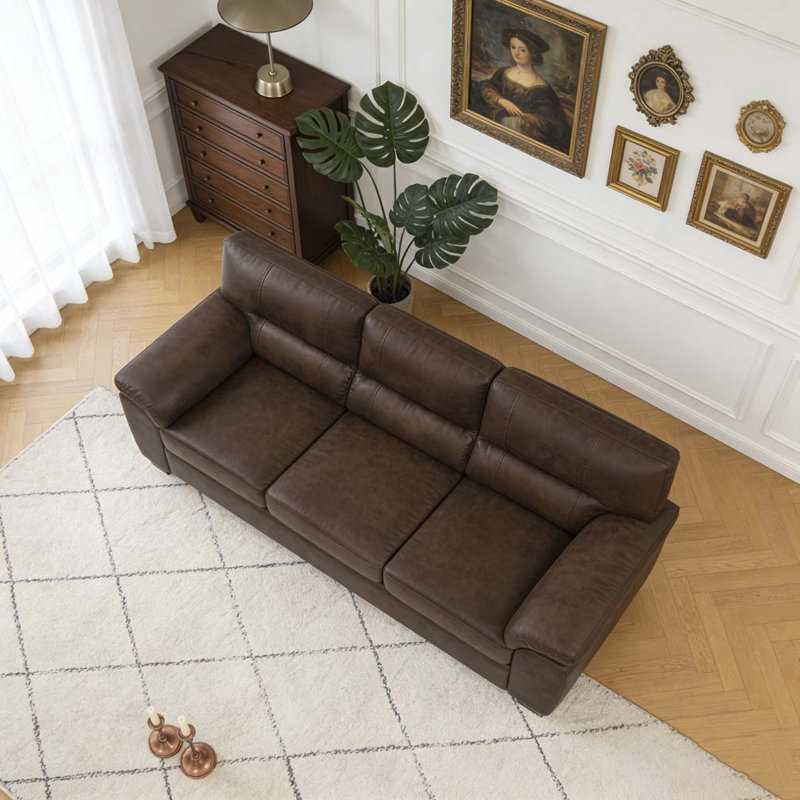 Canapé en cuir synthétique à trois places
