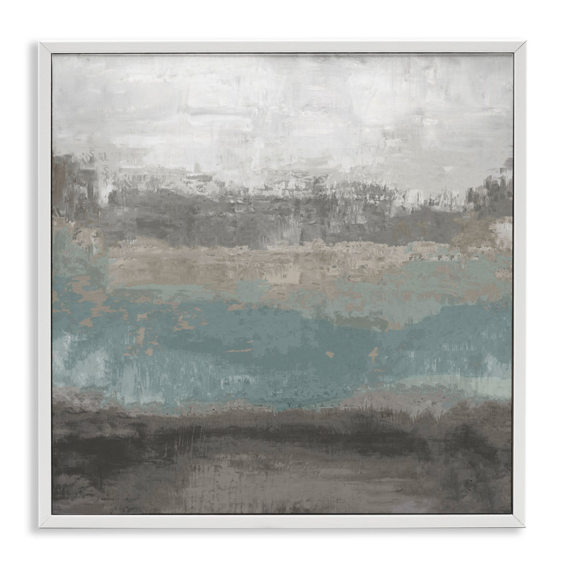 Estampe numérique terre et mer encadrée, design par Hannah Dawson, H 12 po x l 12 po