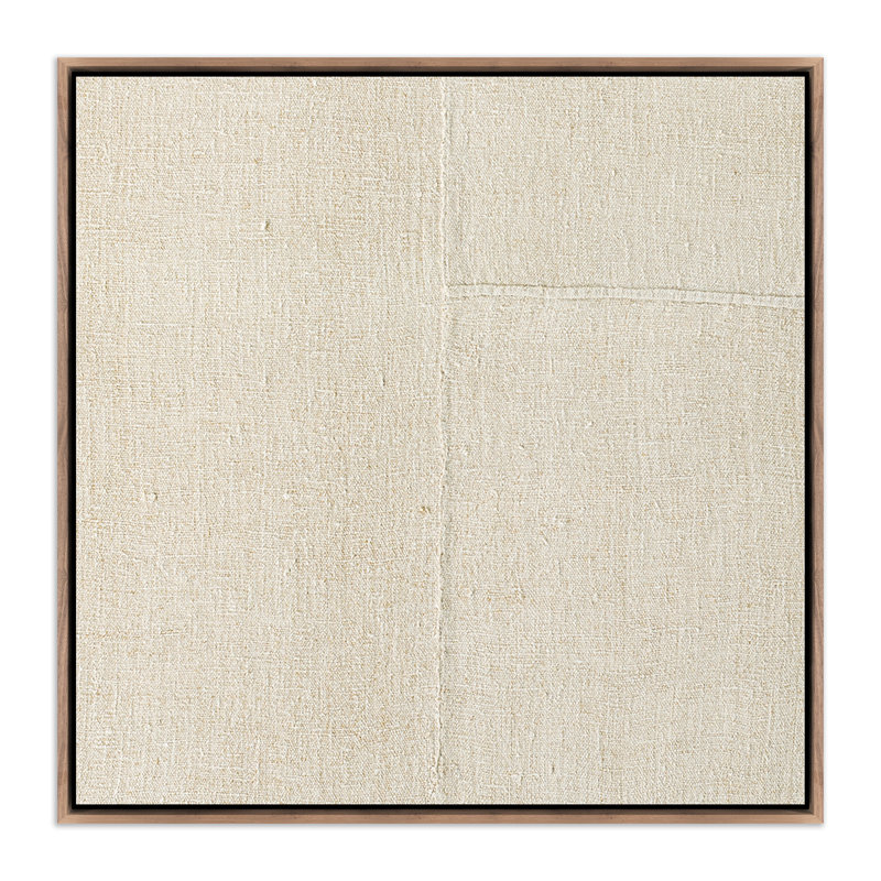 Beige No. 1 Print by Karen Covey, 40" H x 40" W x 2" D, Dark Brown Floater Framed