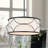 3-Light Modern Black Fabric Drum Pendant Light