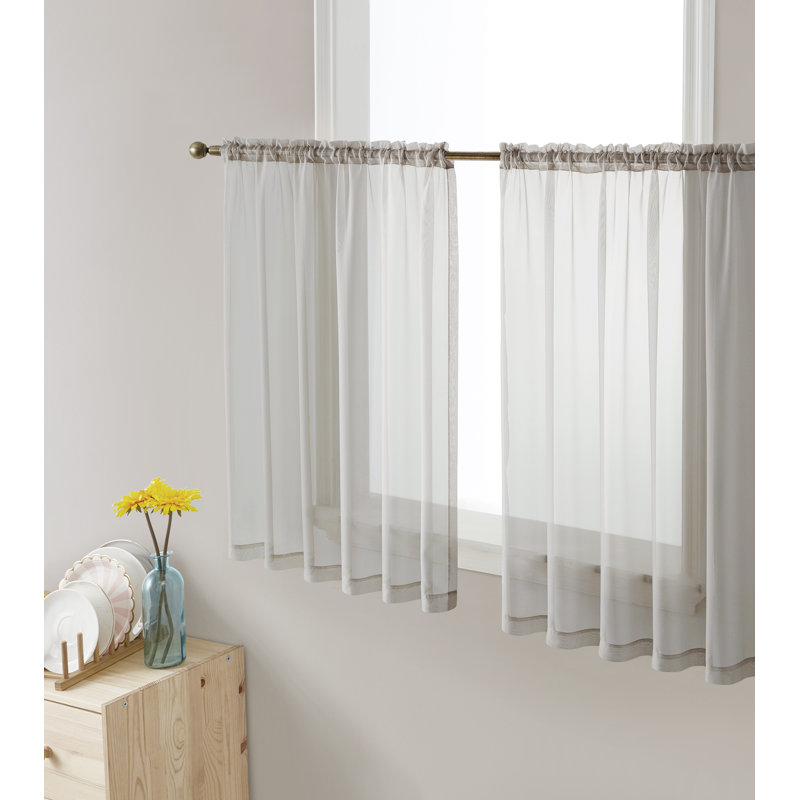 Daxin Window Valance, Silver, 54" W x 45" L