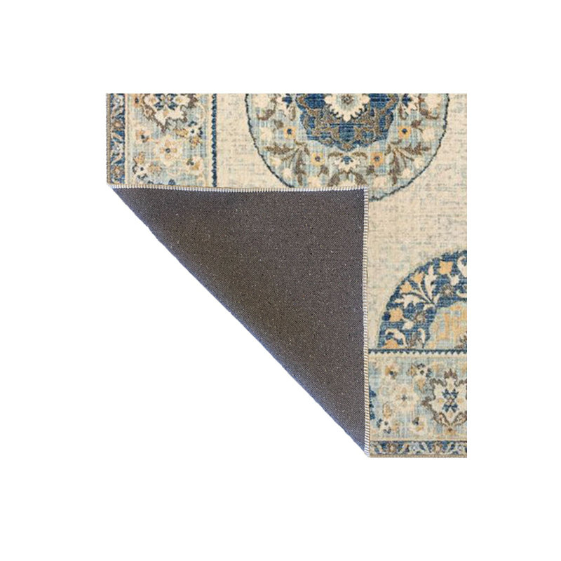 Tapis décoratif lavable à la machine beige, Rectangle 3 pi 3 po x 4 pi 11 po