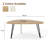 Elton 39.3" Oval Coffee Table with 3 Solid Iron Legs For Living Room，Office-1540132808