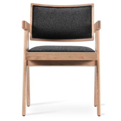 Pierre J Arm Full UPH in Dark Grey Wool by sohoConcept