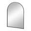 Miroir arqué noir avec cadre en métal