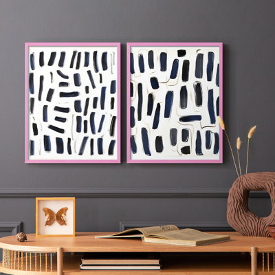 Série ABSTRACT DLxxxV - reproduction encadrée de qualité supérieure - prête à être accrochée - aucun clou requis - aucun clou requis
