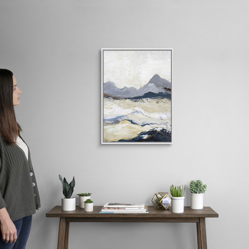 «Out Line 2», reproduction d'art, Toile blanche encadrée, H 26 po x l 20 po x P 1,75 po