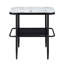Ensemble de 3 tables d'appoint élégantes 3 pièces avec plateau en verre trempé et plateau en verre blanc