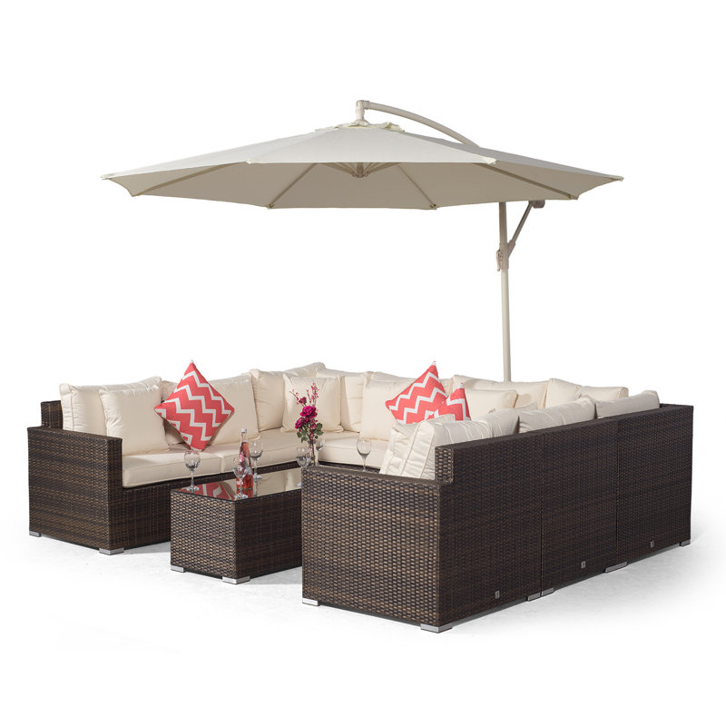 Yancey 5 Seater Rattan Corner Sofa Set