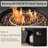 Terrafab Composite Faux Wood Round Fire Pit Table - Black