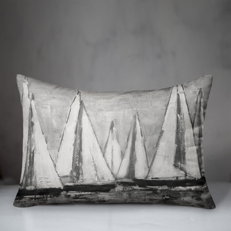 Housse et insert pour oreiller rectangulaire Painterly, Gris