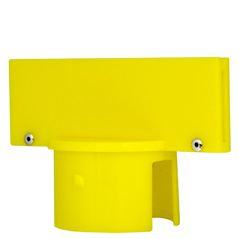 Adaptateur de plaque stanchion, H 3,13 po x l 6 po x P 3,5 po, Jaune