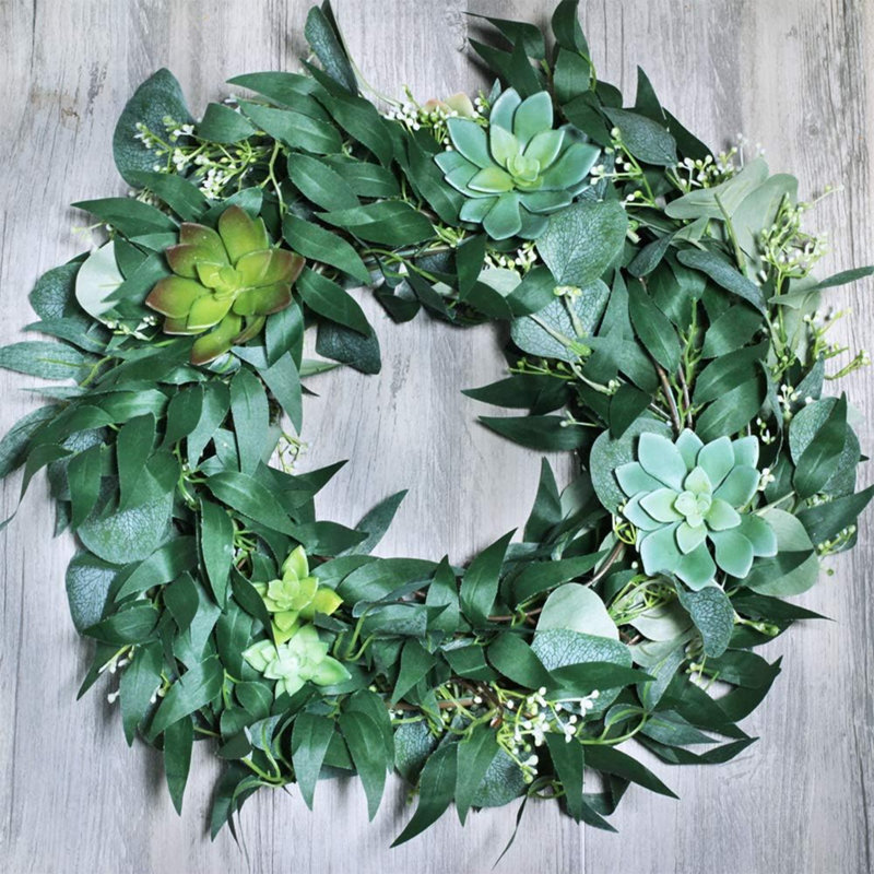 Guirlande Eucalyptus et brindilles artificielles, H 10,31 po x P 3,82 po x L 12,05 po