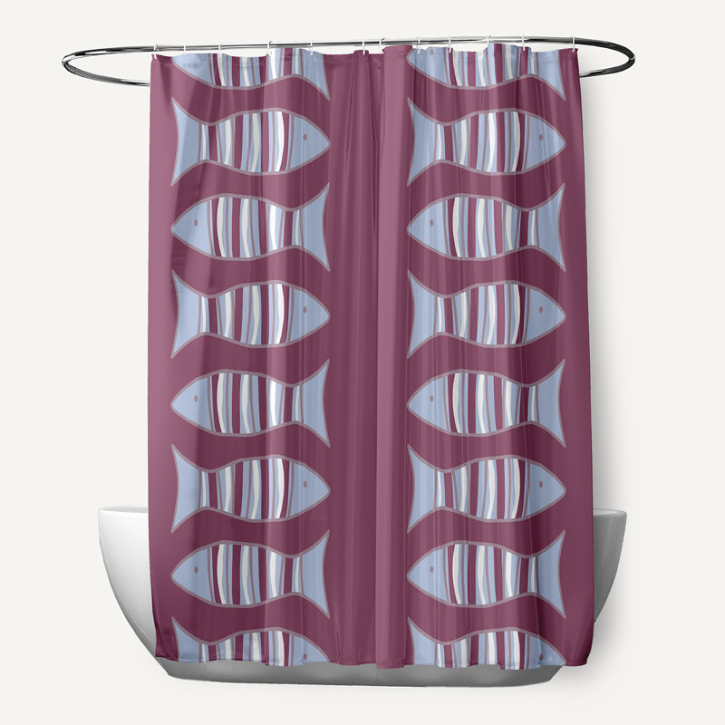 Rideau de douche simple Ludwig, Mauve