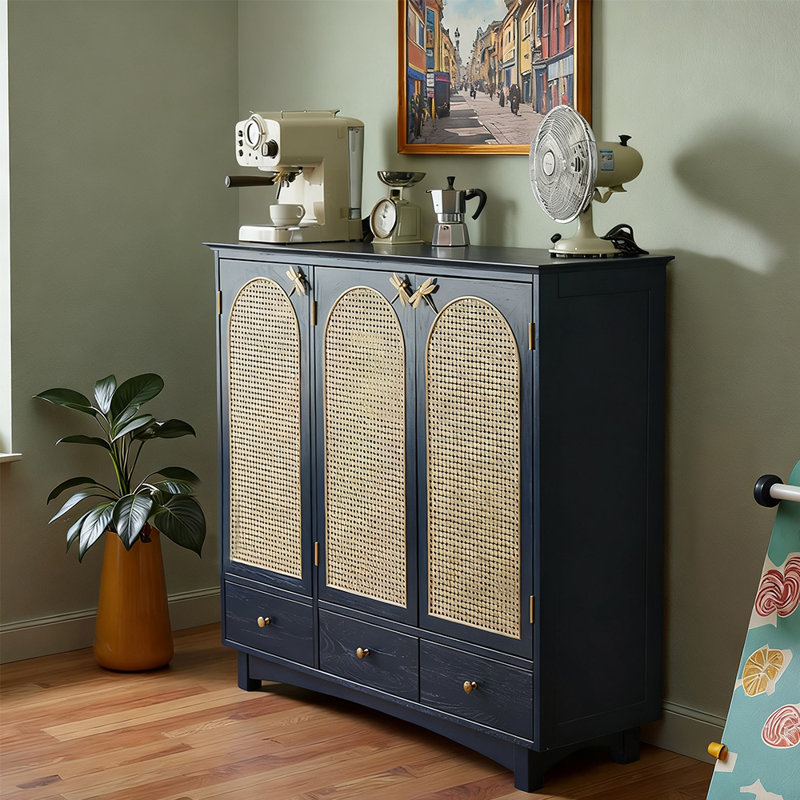 Shoe Storage Cabinet, Blue