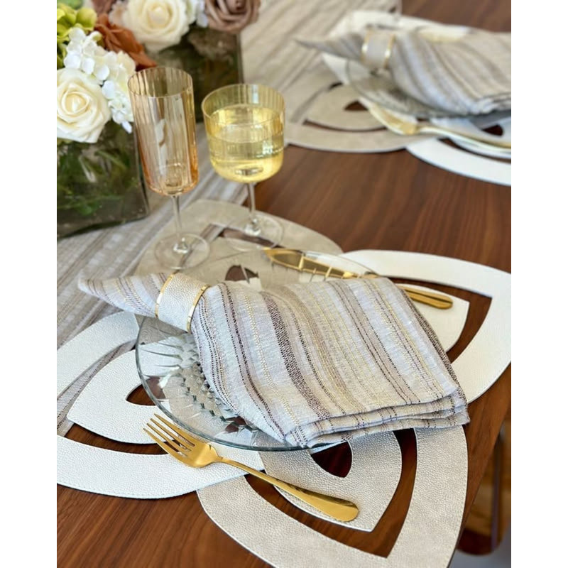 Archer Vinyl Square Placemats, Gray/Charcoal