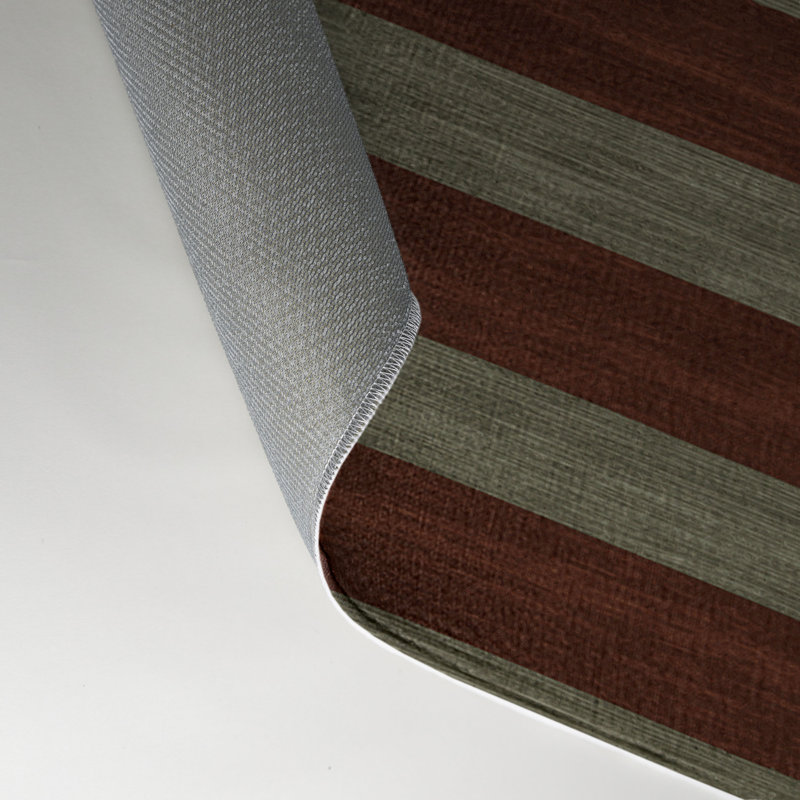 Tapis intérieur / extérieur brun HorizontalStripes, Rectangle 9 pi x 12 pi