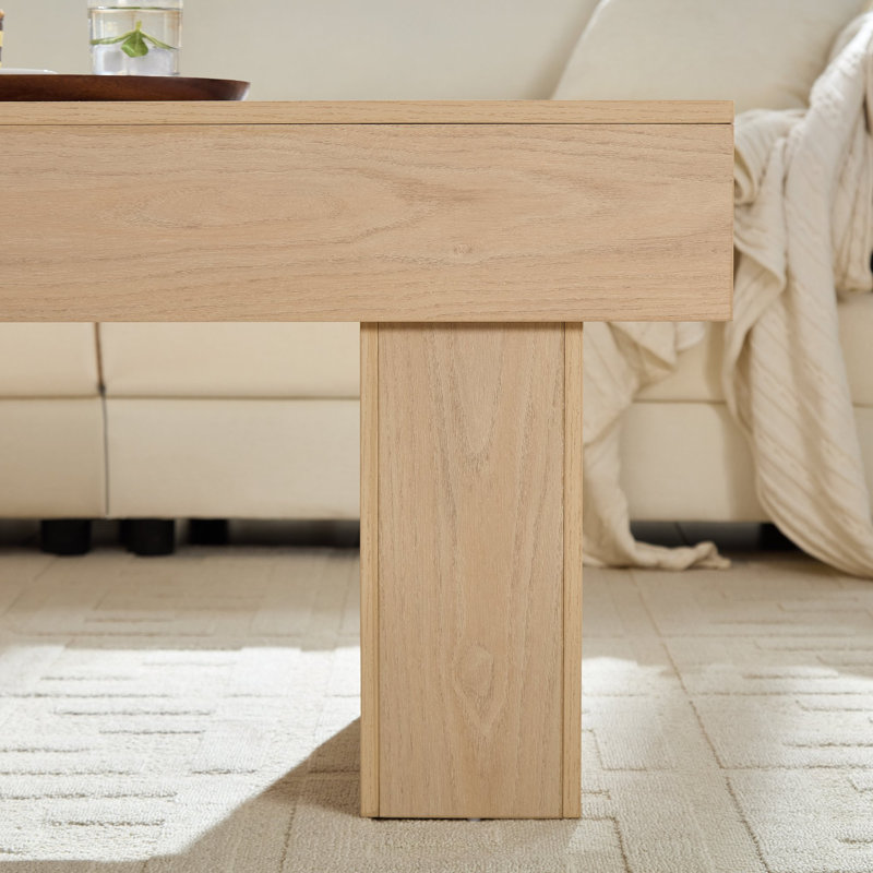 Canapé et consoles peu encombrants, salon de ferme en bois aggloméré