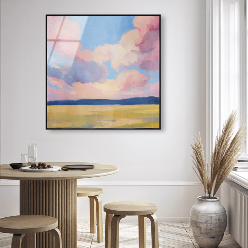 Blushing Sky Print by Oliver Gal, 41" H x 41" W, Black Floater Frame