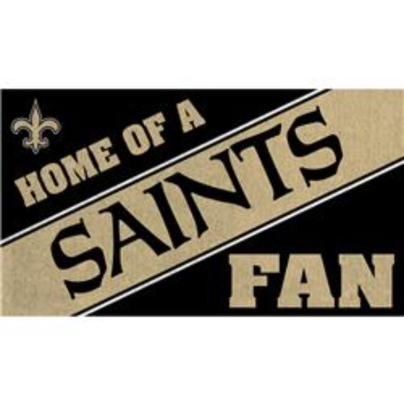 NFL Home of a Fan Team Color Outdoor Doormat, New Orleans Saints
