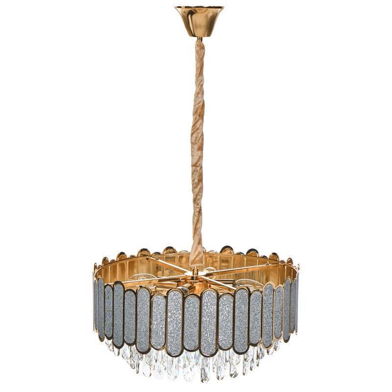 AGUARICO Glass Brass Chandelier