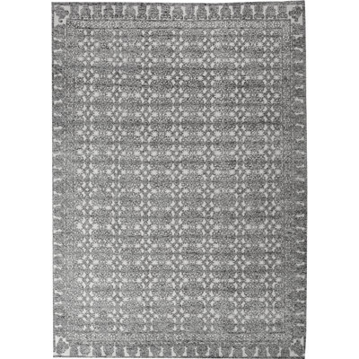 Wool Oriental Area Rug in Gray