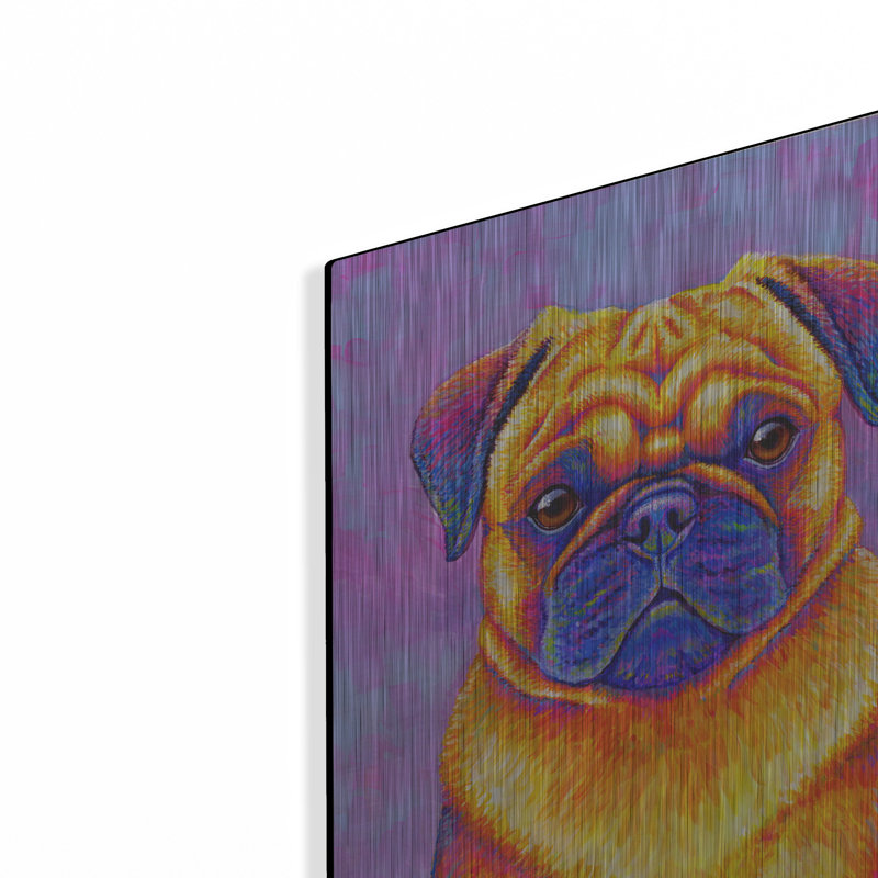 " Pug " by Rebecca Wang Art, 16" H x 12" W