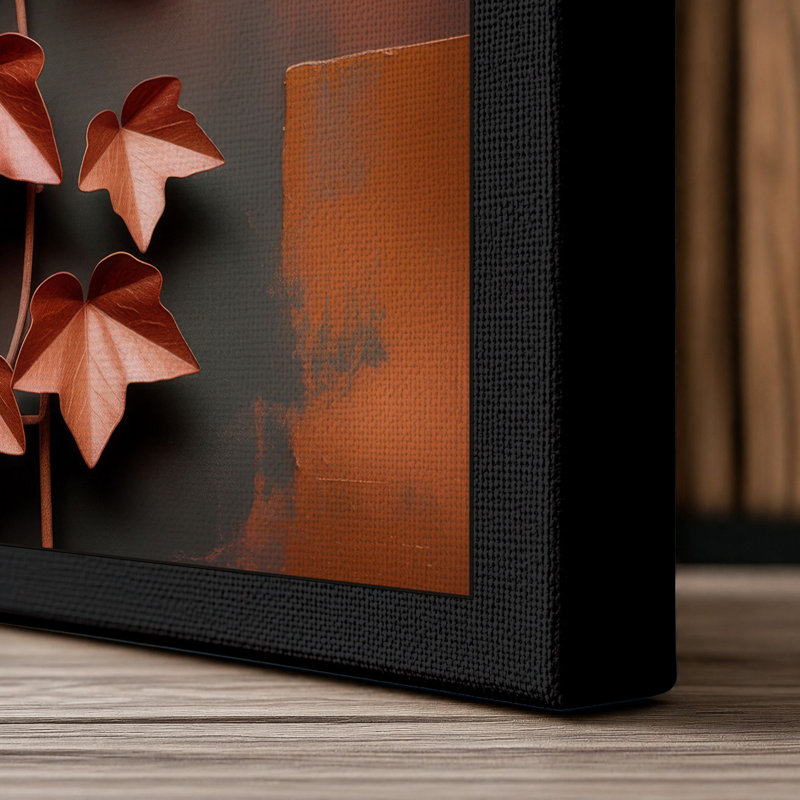 Copper Star Cascade Geometric - Wrapped Canvas, Black Border, 30x20 - 76.2 x 50.8 cm