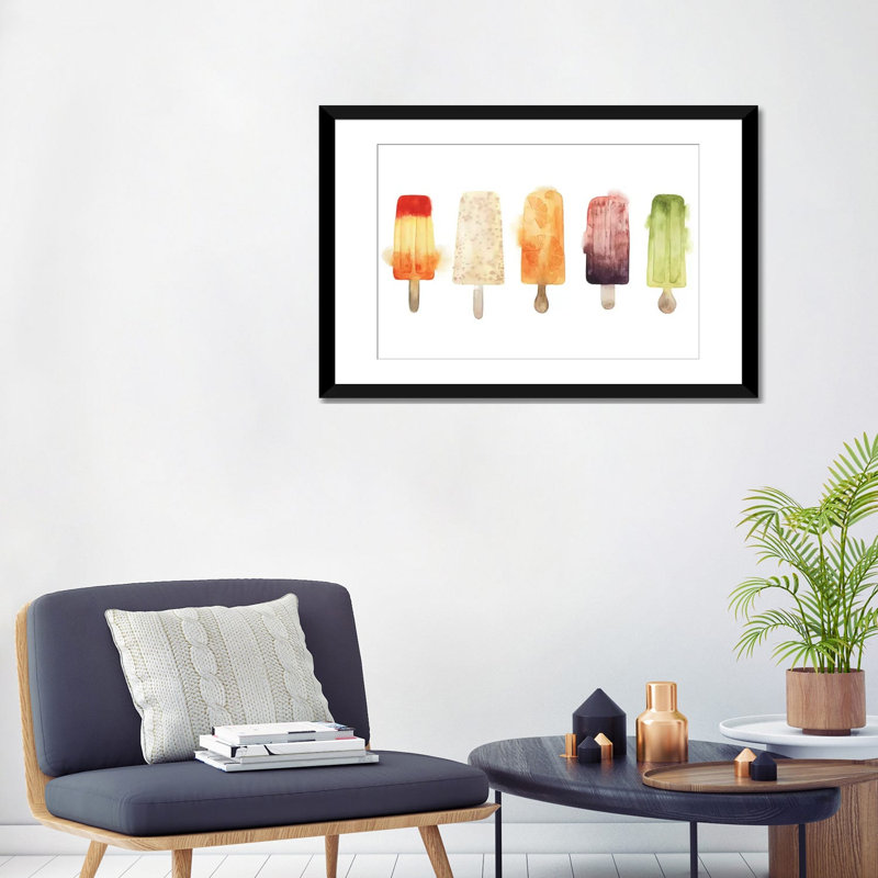 «Chill Out I», peinture sur toile tendue, Papier avec cadre noir, Blanc, H 24 po x l 32 po x P 1 po