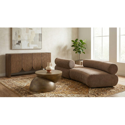Canapé modulaire 2 pièces en tissu chenille 108 po Bale
